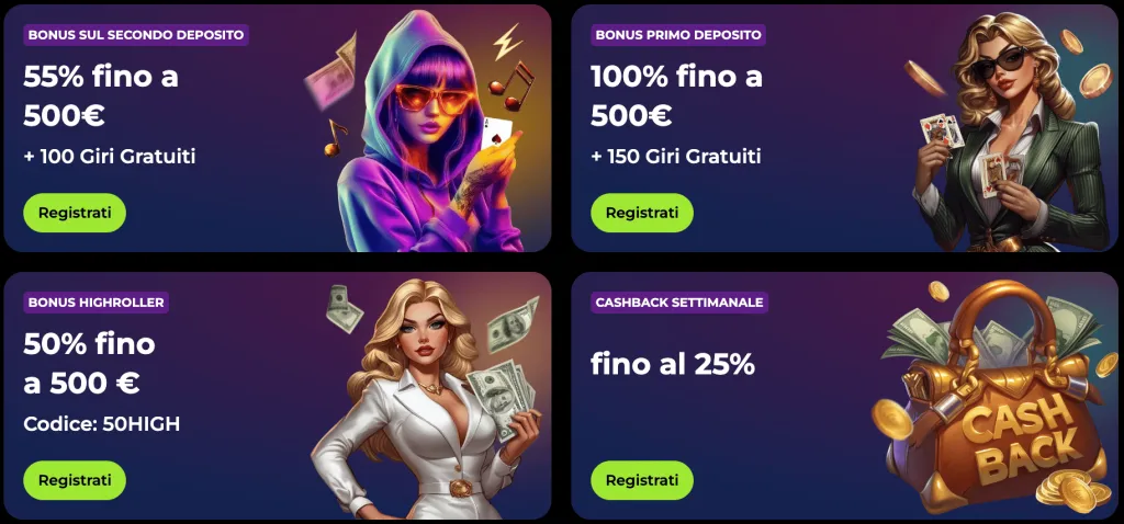 Promozioni e bonus su Spinmama Casino