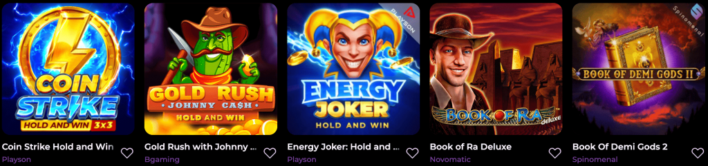 Ampia libreria di giochi Spinmama Casino