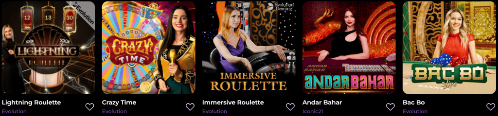 Casinò Live di Spinmama Casino